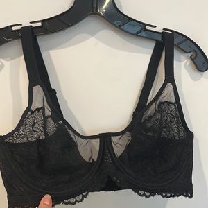 Black lace bra